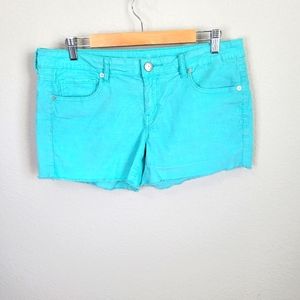 American Eagle size 14 corduroy shorts excellent condition teal color